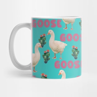 Goose and cactus pattern Mug